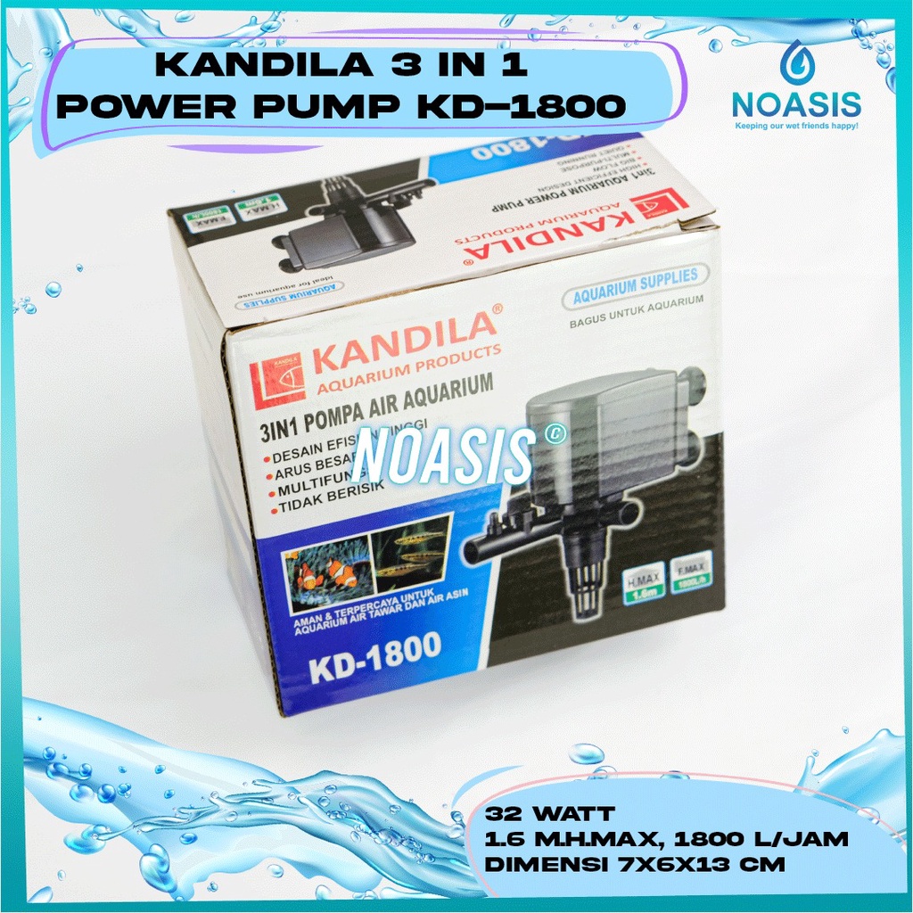 NOASIS POMPA AIR CELUP AQUARIUM KANDILA KD 1800 KD - 1800 POWER HEAD AKUARIUM AQUASCAPE