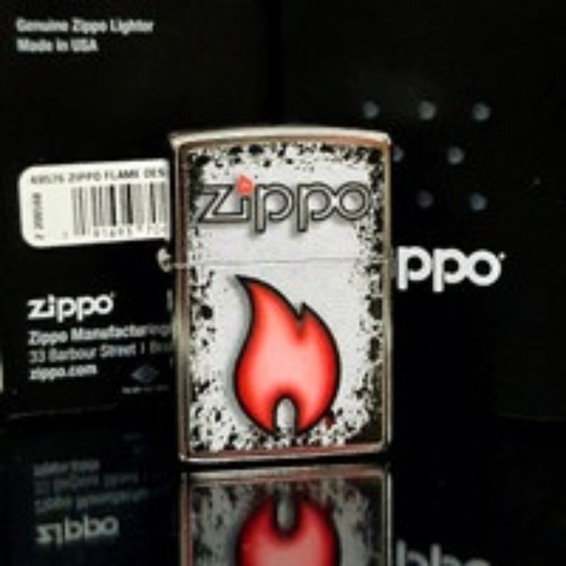 Zippo Otiginal 49576 Flame Design Street Chrome