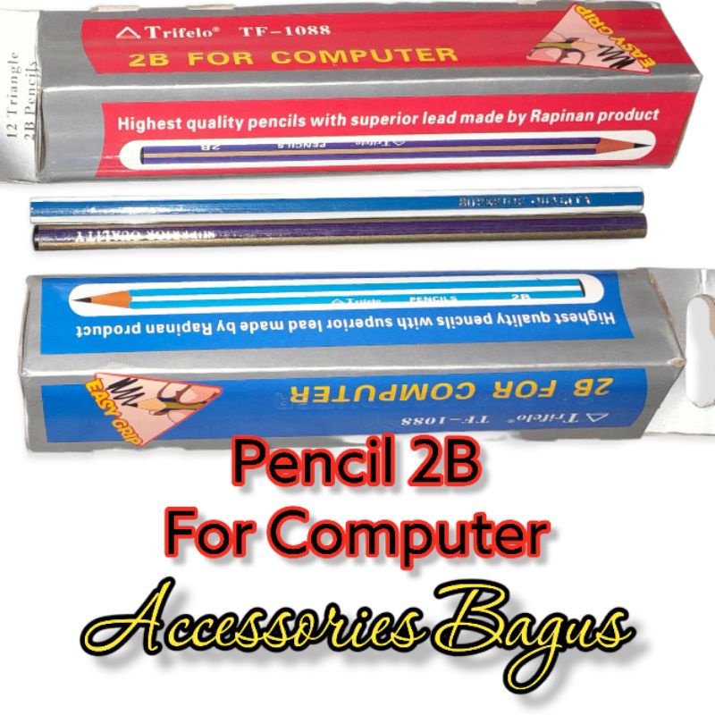 

REAL PICT | Trifelo TF - 1088 | PENCIL 2B FOR COMPUTER | EASY GRIP | HIGH QUALITY | SUPERIOR QUALITY