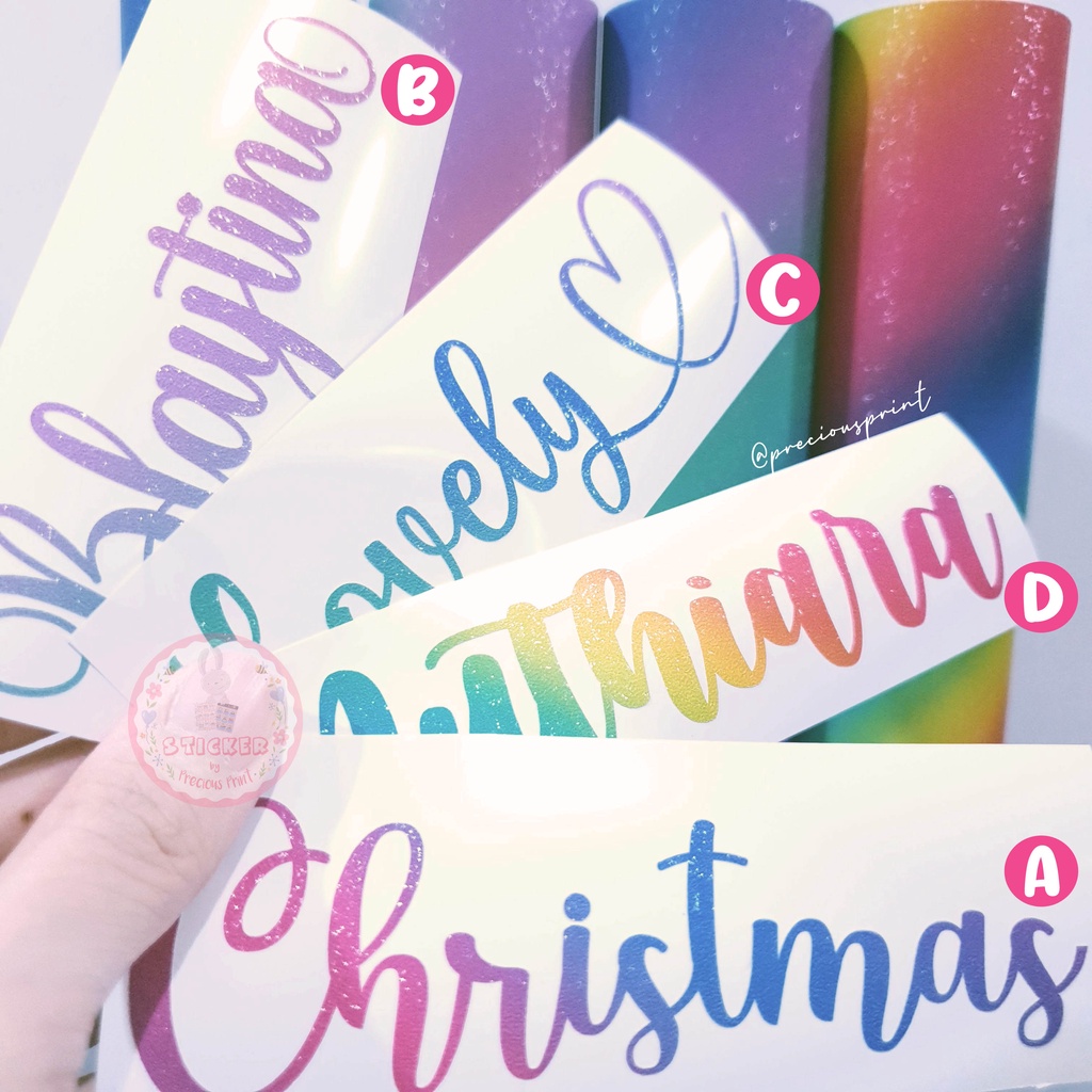 

Sticker nama Bevel Rainbow Series