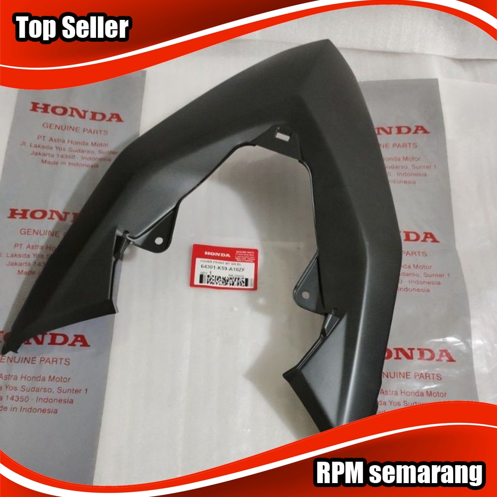 cover Panel dasi tameng tebeng depan besar Honda Vario 150 125 LED ESP 2015-2017 Doff Hitam Original
