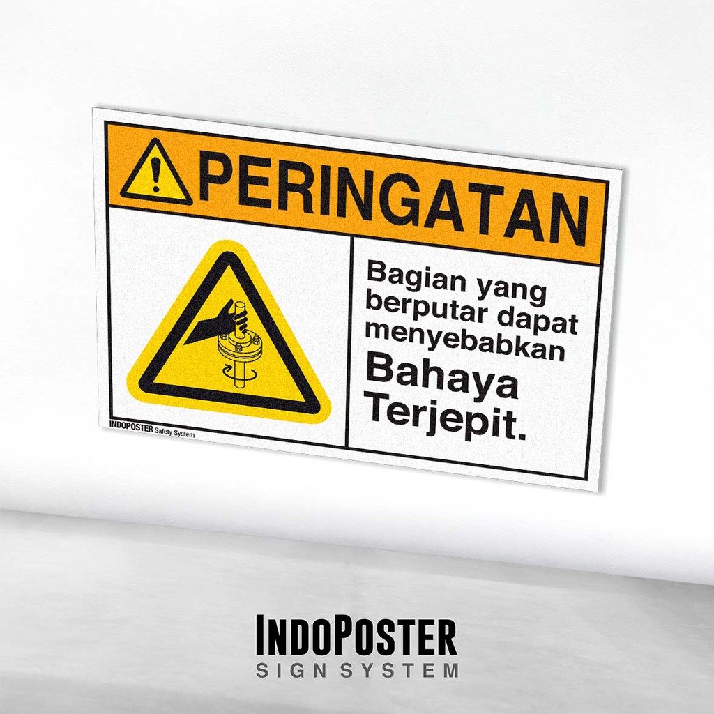 

Stiker Safety Sign Rambu K3 ANSI Bahaya Terjepit Oleh Bagian Yang Berputar 6