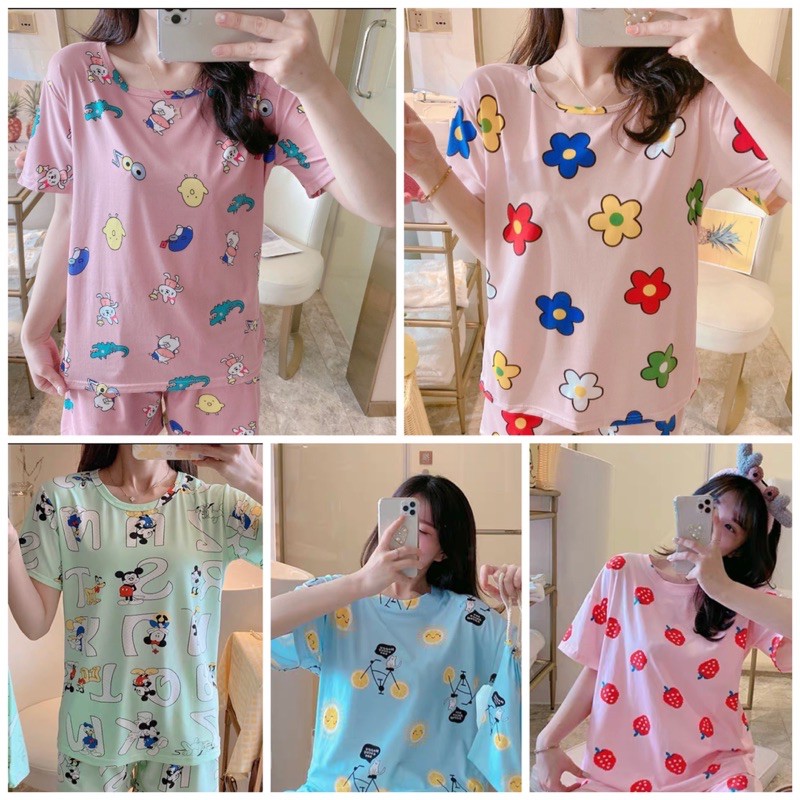 JC- Stelan Pouch Import CP / Piyama Import Korea Terbaru /Grosir Piyama Wanita murah / Piyama Import Terbaru