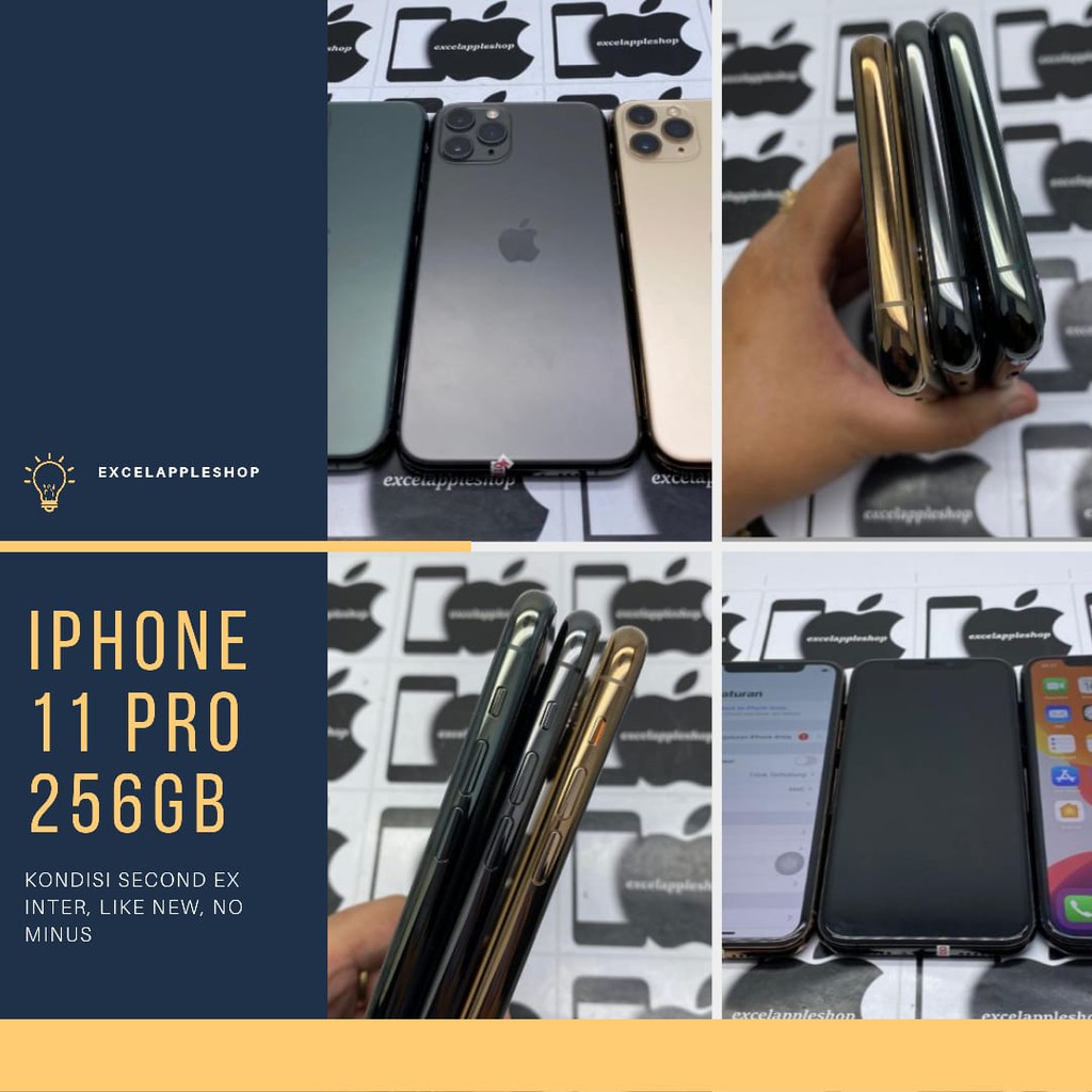 Iphone 11 Pro 256gb Second Mulus Fullset Like New Free Asuransi Jne Shopee Indonesia