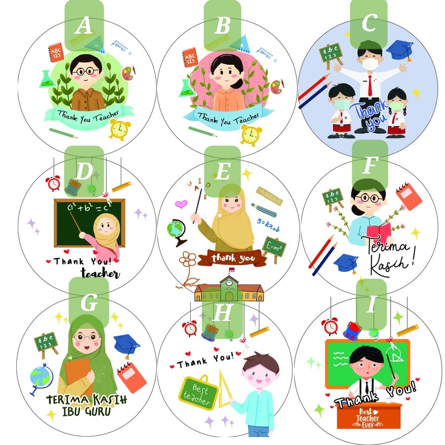 

Sticker Terima Kasih Guru Stiker Thank You Teacher Graduation Perpisahan Wali Kelas Kelulusan Sekolah