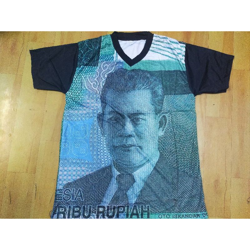 KAOS FULL PRINT MOTIF UANG INDONESIA KLASIK