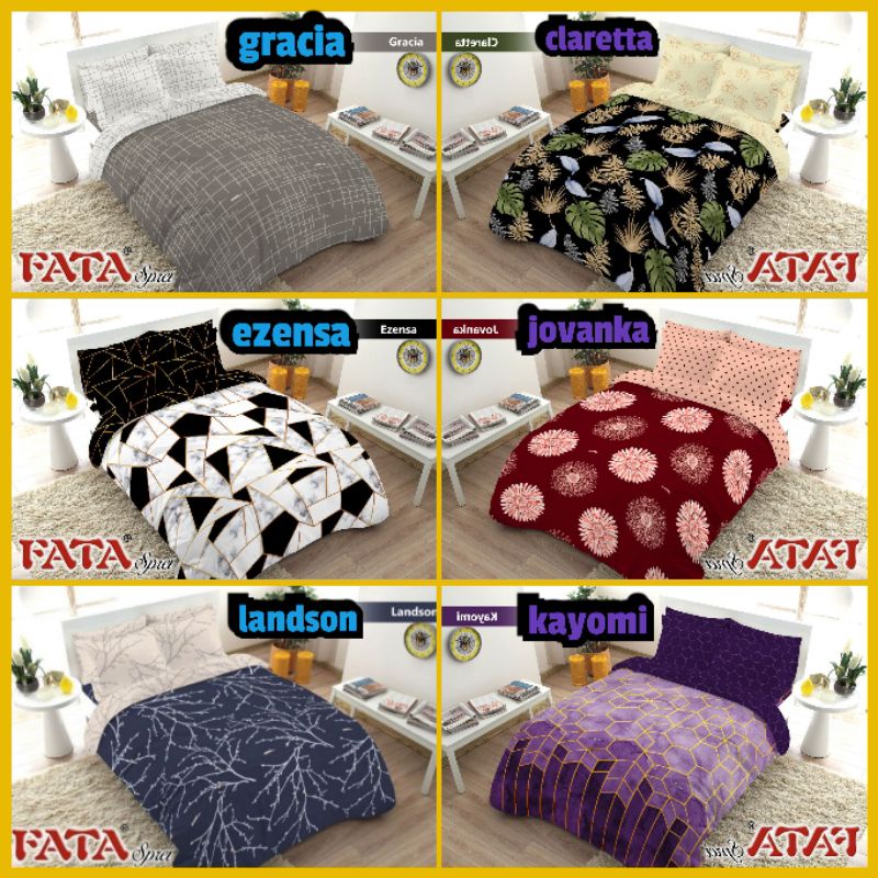 T E R B A R U _ Grosir Bed Cover Set  Fata  UK .  180X200 /  160X200   ( bedcover jumbo)
