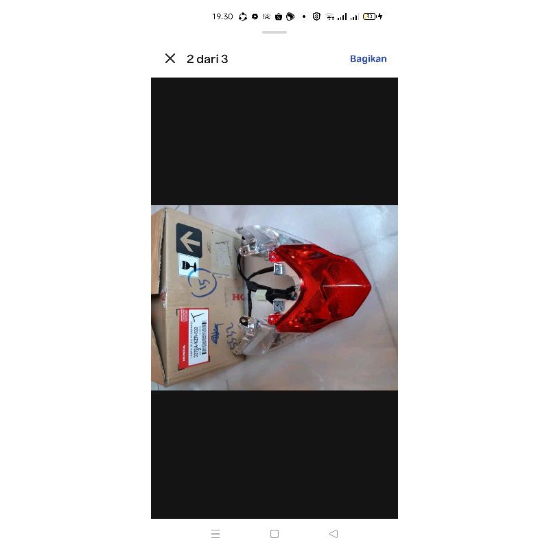 lampu stop belakang vario 125 kzr vario tekno 3370a kzr 602