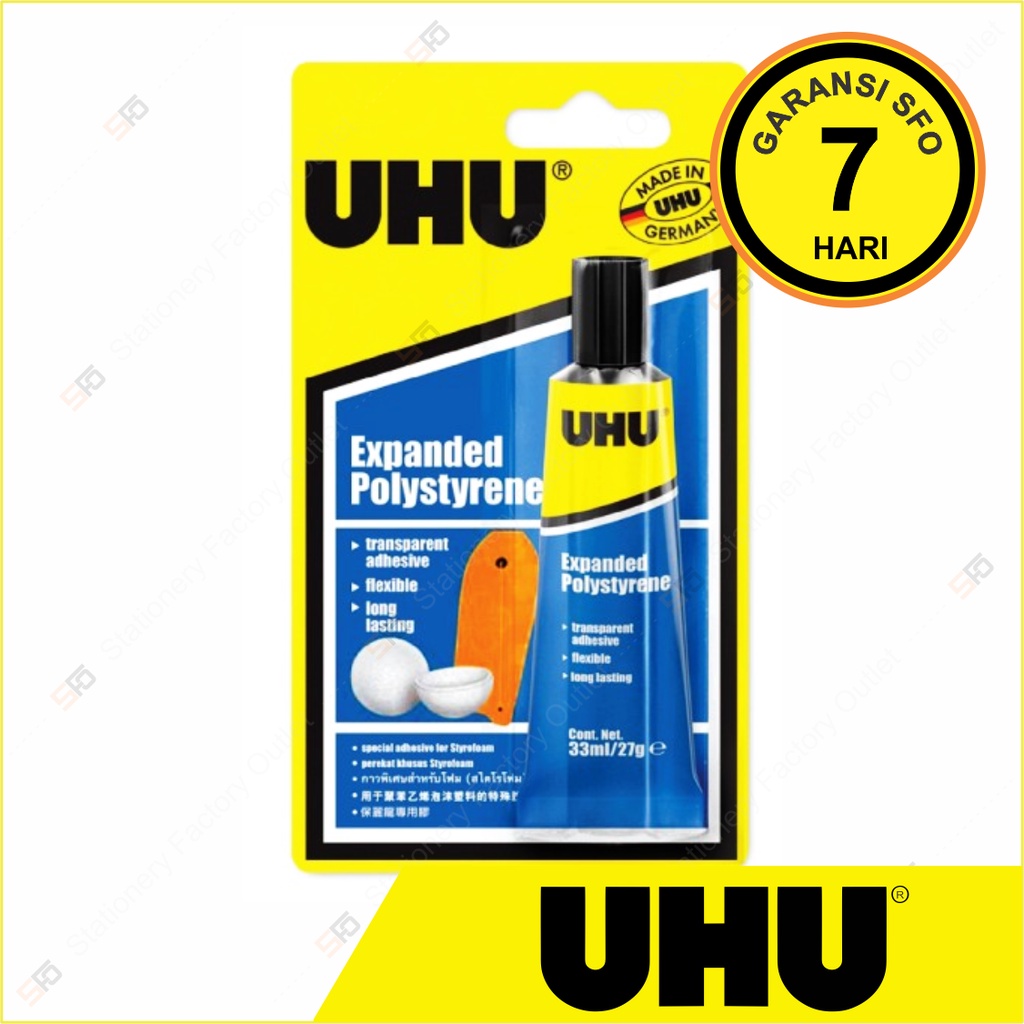 

Lem UHU Gabus Styrofoam 33ml - Expanded Polystyrene Glue