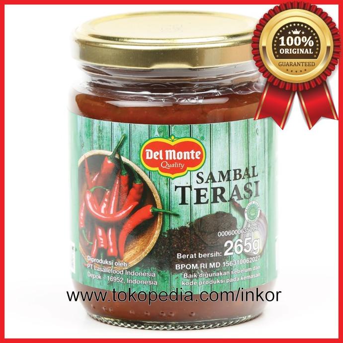 

Big Sale DELMONTE SAMBAL TERASI JAR 265GR Big Sale