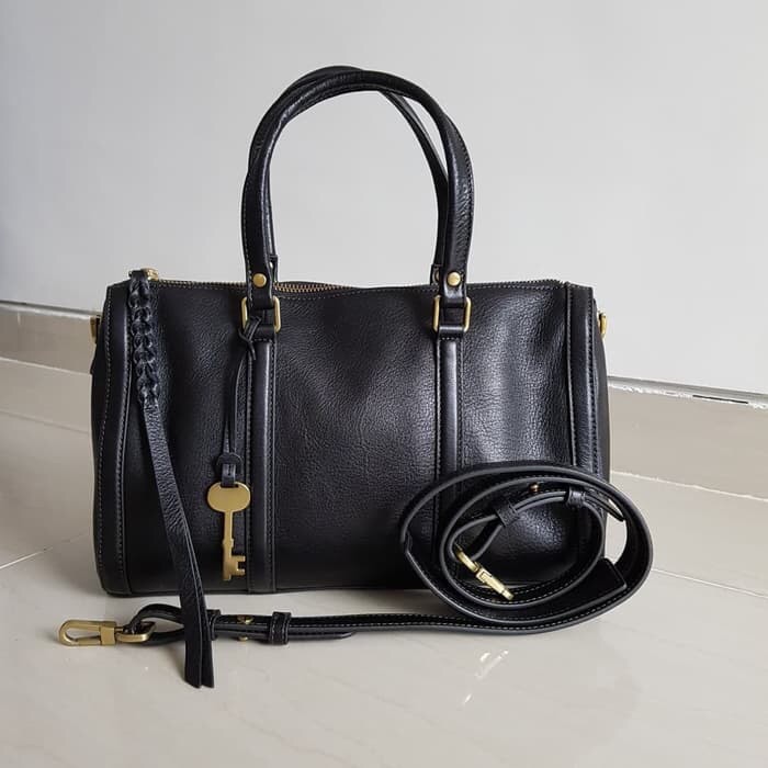 Tas Wanita Original Fossil Kendall Satchel Small Black NWT