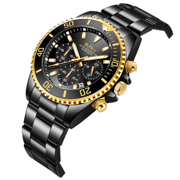 JAM TANGAN PRIA BIDEN YN-0163 ORIGINAL CHRONO ACTIVE ANTI AIR ANALOG COWOK ADA 2 WARNA