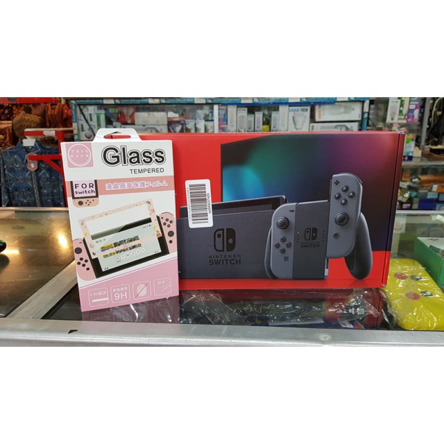 Nintendo Switch v2 Grey New Free Tempered Glass