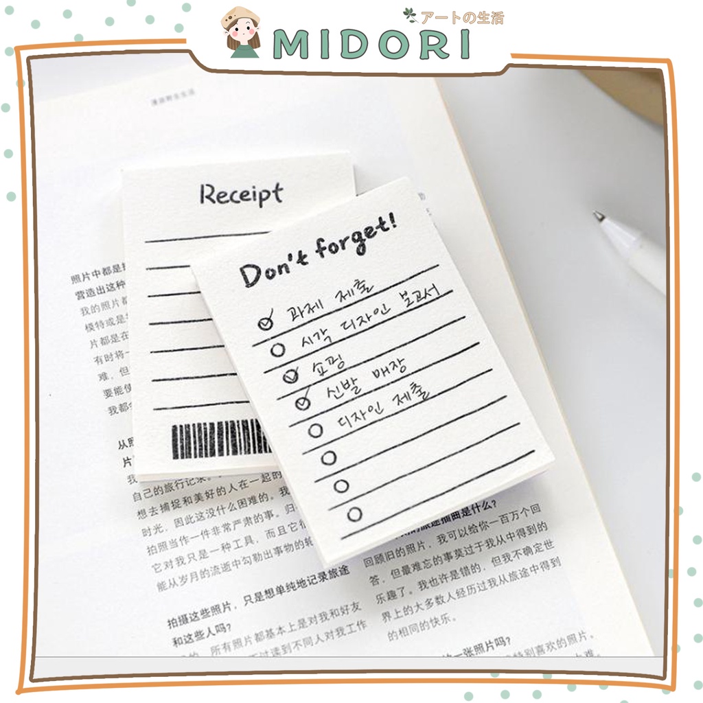 

[MIDORI] 50Lembar MEMO PAD SERIES Memo Note Paper Notepad - C0025