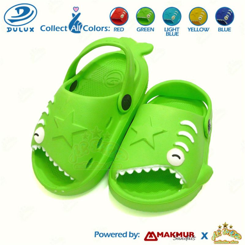 Sandal anak laki-laki perempuan beby shark bahan tebal size 20-25 371e dulux