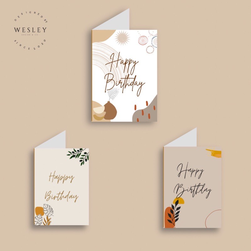 Birthday Card Aesthetic / Happy Birthday / Greeting Card