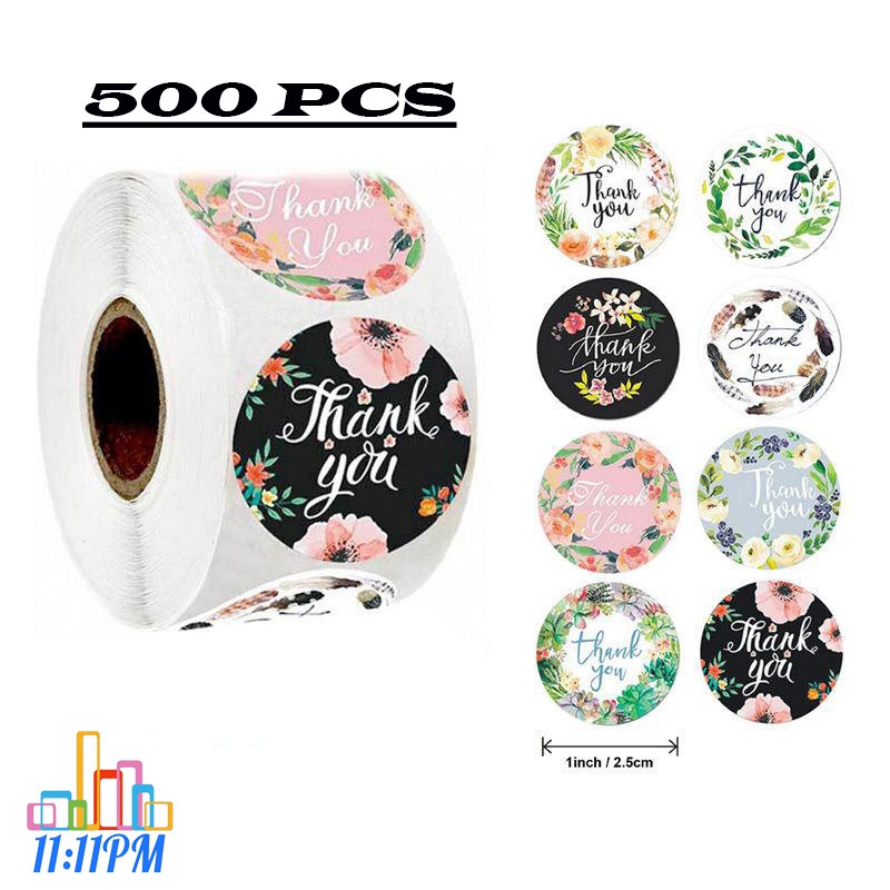 Stiker Terima Kasih / Sticker Thank you 500 Pcs / 1 Roll