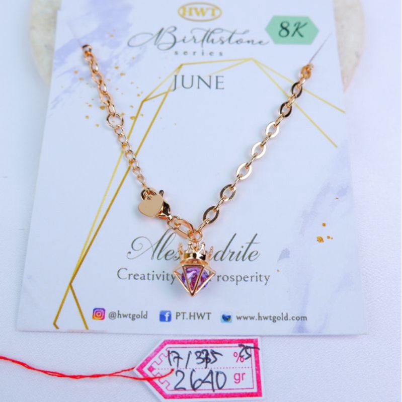 GELANG BIRTHSTONE 375%