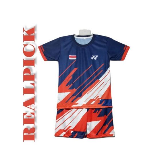 Setelan Baju Jersey Badminton Anak/Baju Badminton Anak/Baju Jersey Voly Anak