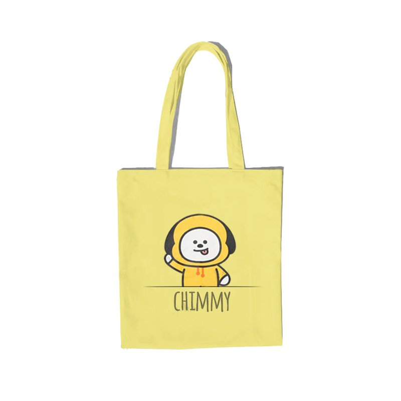 Tas Tote Bag Karakter BT21 boneka Kpop Totebag BTS Gaya Korea Trend (RSL) NR