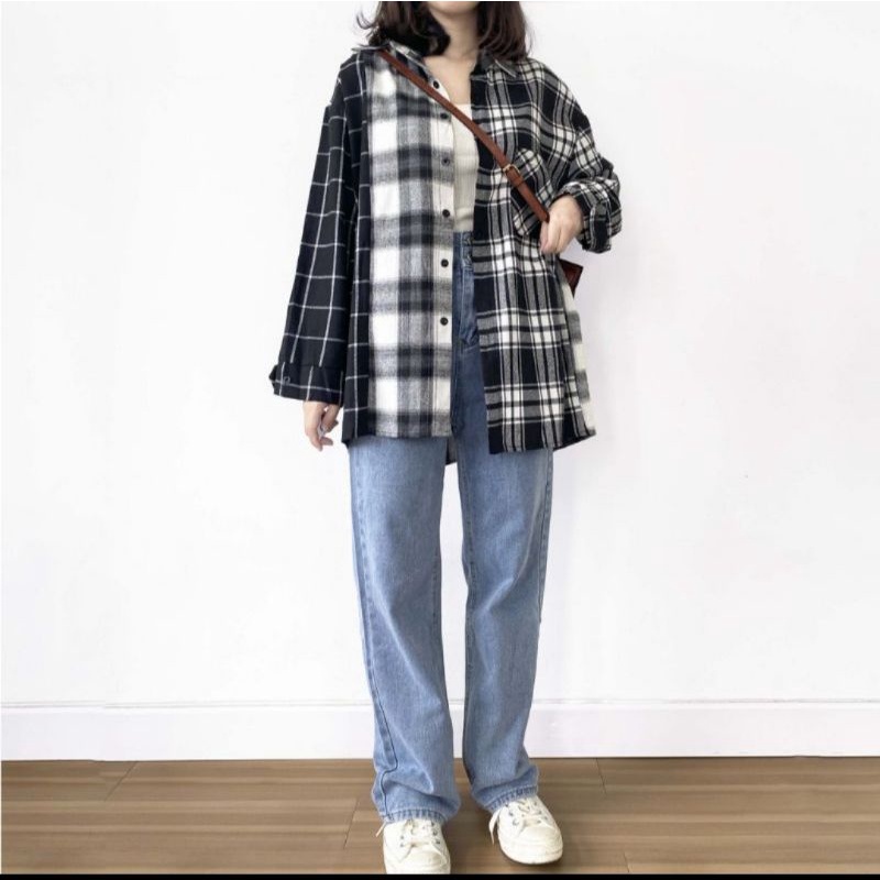 KEMEJA OVERSIZE KEMEJA FLANEL OVERSIZE KEMEJA KOTAK-KOTAK 149.000