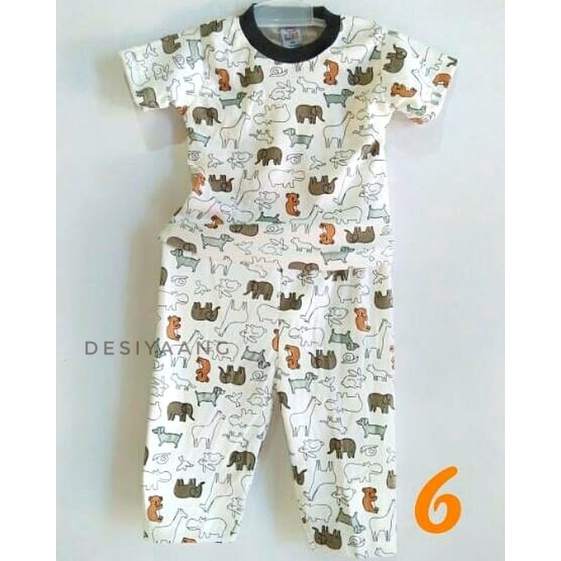 Piyama Bayi Qkids Size Xs(5-18bulan) Lengan Pendek Celana Panjang Bahan Libby Velvet