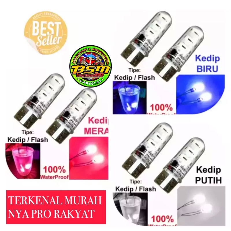 TERMURAH LAMPU SEN COLOK JELLY 6LED FLASH BISA PEMAKAIN SEMUA MOTOR MOBIL BHOLAM SEIN KEDIP HARGA SEPASANG KIRI KANAN MURAH NYA PRO RAKYAT SEN JELLY FLASH