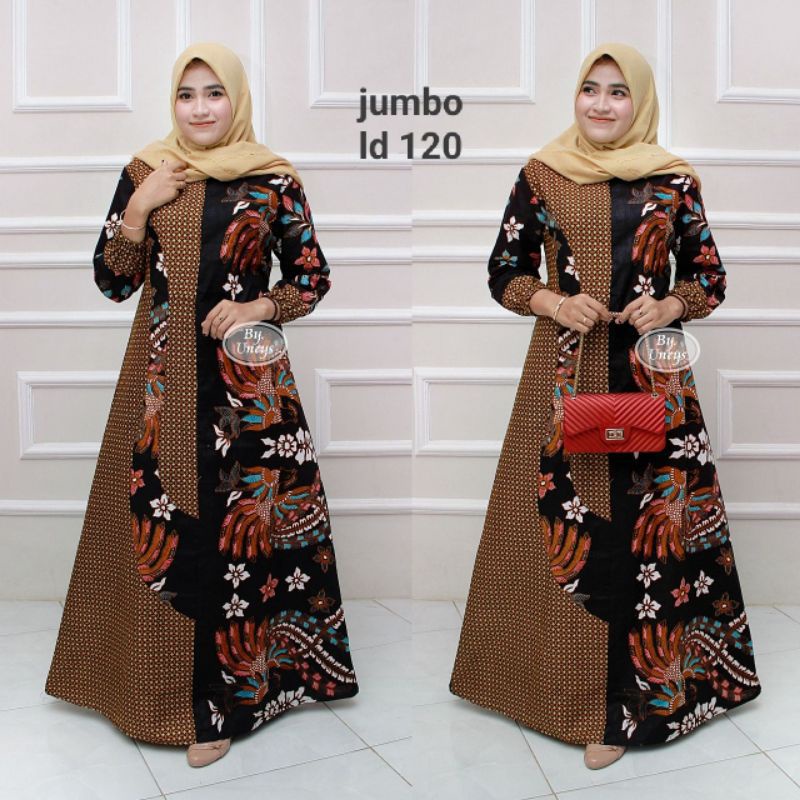 Gamis batik busui jumbo/ gamis modern jumbo
