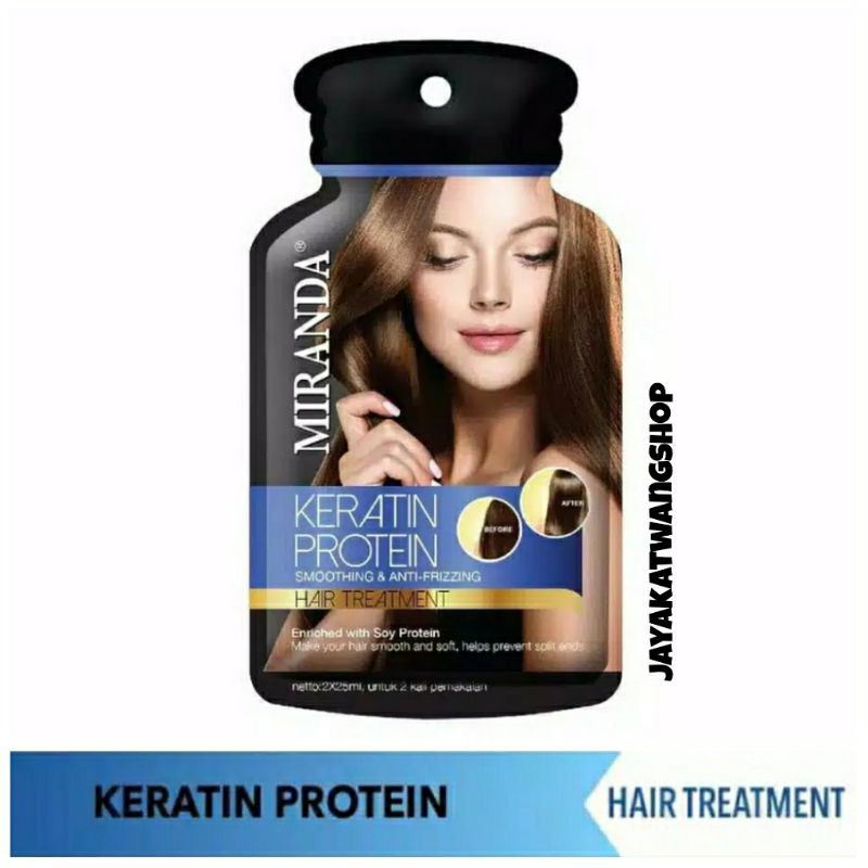 MIRANDA Keratin Protein Hair Treatment 2 x 25 ML | Masker Rambut | Hair Mask