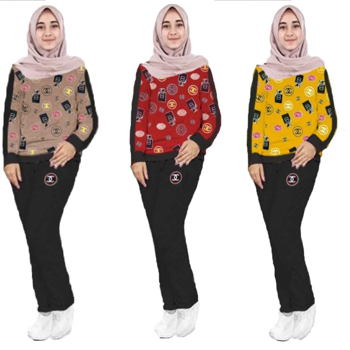 LVB Setelan Training Wanita/Track Suit Wanita/Setelan Kasual Wanita/Uk.XL-XXL-3XL NEW CHENEL Ka/Tr