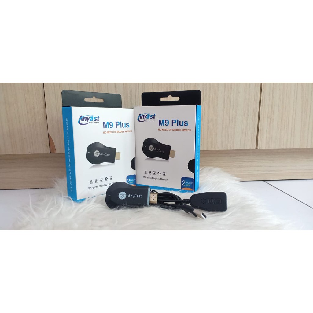 Dongle HDMI M9 Plus Asli 1080P Wifi HDMI Dongle Anycast M9 Plus Ori merk Anyast