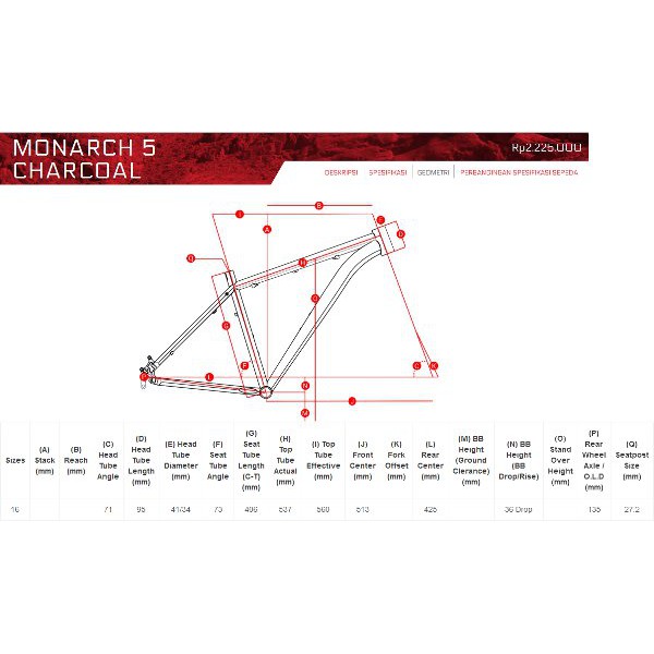 FREE ONGKIR SEPEDA POLYGON MONARCH 5.0 CHARCOAL / BLACK