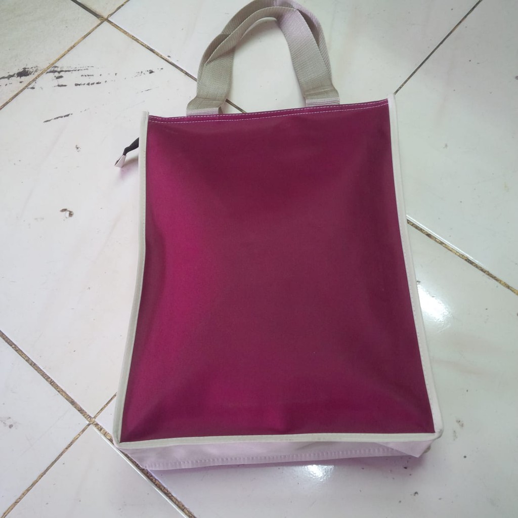 TOTEBAG WANITA TOTE BAG RESLETING POLOS bisa CUSTOM SABLON SEMINAR,ULTAH DLL TB 017