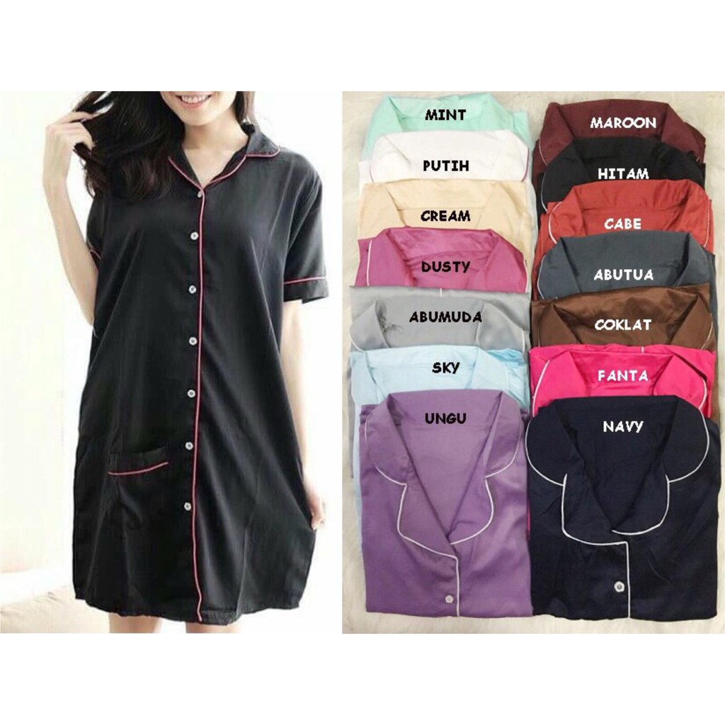 FFO Piyama DASTER Satin / Pajamas Black Cat Mickey Marie Cat Teddy Bear Hello Kitty Keropi Pajamas