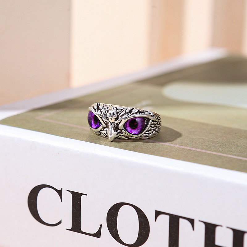 [Fashion Creative Retro Punk Owl Adjustable Open Rings For Women And Men] [ Elegant Ladies Smooth Fine Thin Finger Ring] [Lovely Jewelry Gifts For Girl Friends]