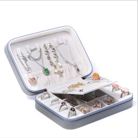 Box Perhiasan Persegi Panjang / Travel Jewelry Anting Kalung Cincin / Kotak Perhiasan