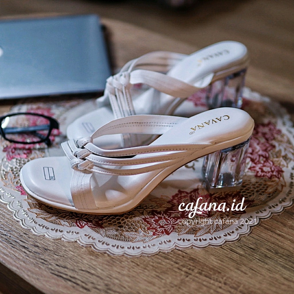 Sandal Heels Wanita Premium Hak Kaca Azzana SDH224-3