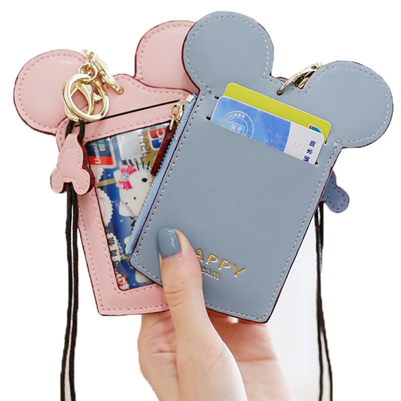 Dompet Kartu Kredit ID Koin Motif Kartun Mickey 