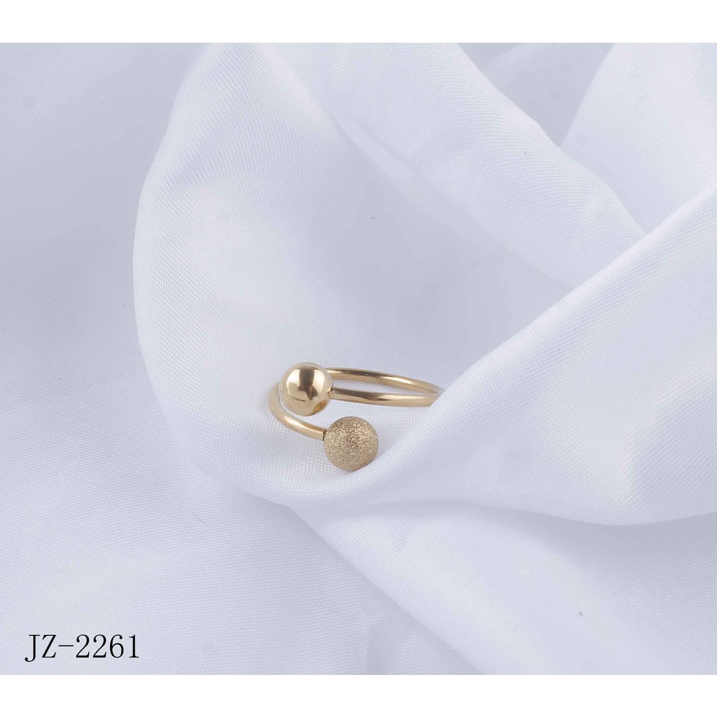 Cincin Titanium Biji Bola Perhiasan Fashion 2261/1913