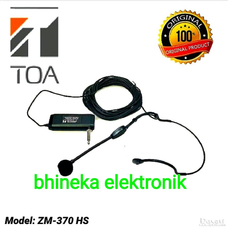 mic kabel condensor TOA ZM 370 HS original mic toa zm 370hs zm370hs mic headset
