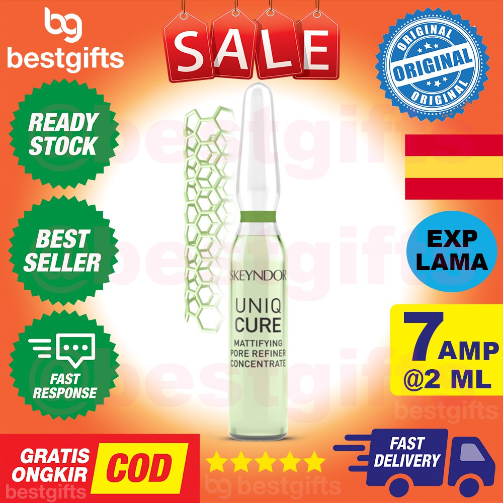 SKEYNDOR UNIQCURE MATTIFYING PORE REFINER CONCENTRATE MENUTUP MENGHALUSKAN PORI 2 ML - 7 AMPOULE