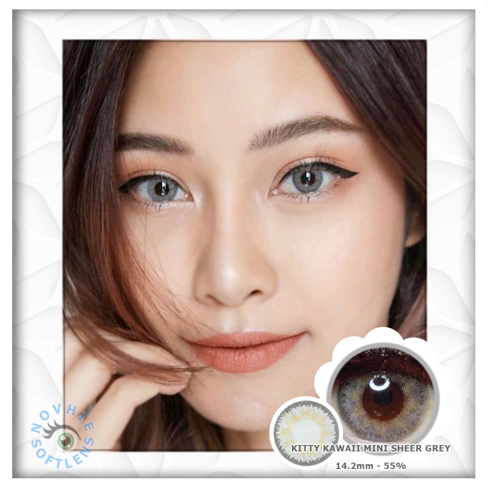 SOFTLENS KITTY KAWAII MINI SHEER GREY