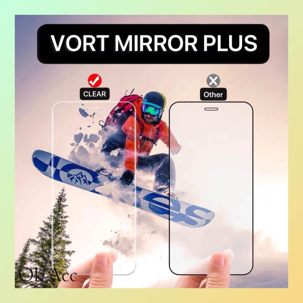 Tempered Glass HIGH Kaca VORT MIRROR PLUS Iphone 6 6s 6g 7 8 6s+ 6+ 7+ 8+ X Xs Xr Max 11 12 Mini Pro