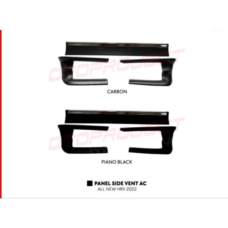 Panel Side Vent Ac Honda Hrv 2022 Up Hitam Carbon