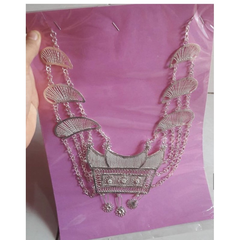 AKSESORIS PENGANTIN, KALUNG RUMAH MINANG KECIL VARIAN PERAK MURAH