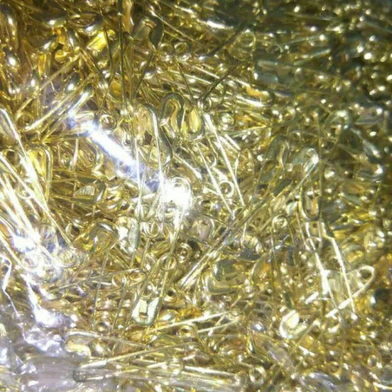 Peniti kecil 2 cm - Peniti emas jilbab per 10 biji