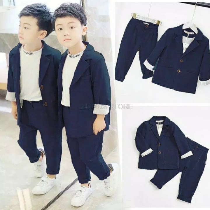 FWG - STELAN GOBOY 3IN1 / SETELAN ANAK COWOK / BAJU ANAK-ANAK / STELAN ANAK / FASHION ANAK / SET