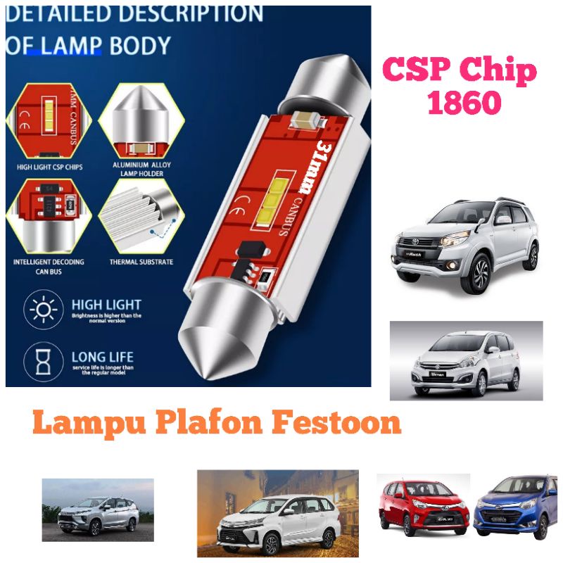 Lampu Plafon Mobil Avanza Xenia Xpander Outlander Ertiga Bagasi