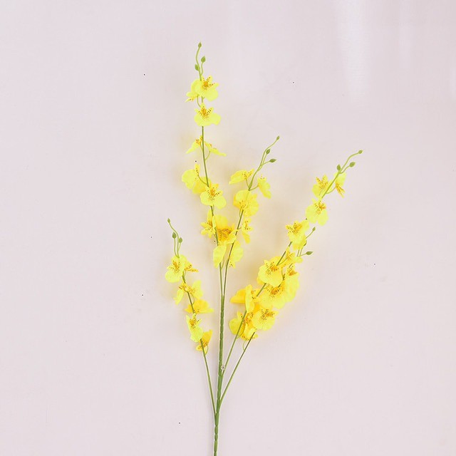 COD BUNGA ANGGREK  BUNGA  PLASTIK BUNGA ARTIFISIAL BUNGA PAJANGAN  IMITASI BUNGA HIASAN BT9012-KUNING