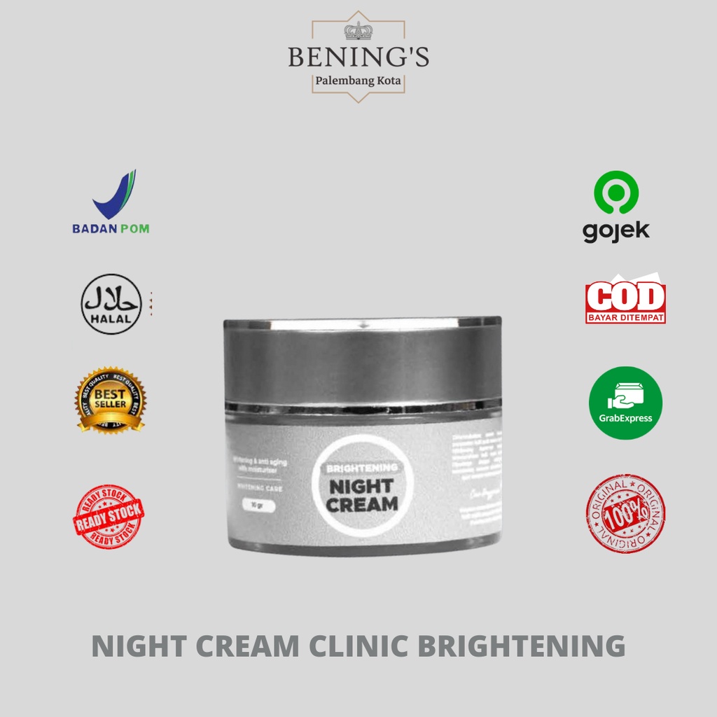 BENINGS SKINCARE by DR.OKY PRATAMA / PAKET BRIGHTENING/FREE MINI GOLD/MARCHANDISE BENING'S-NIGHT CREAM CLINIC